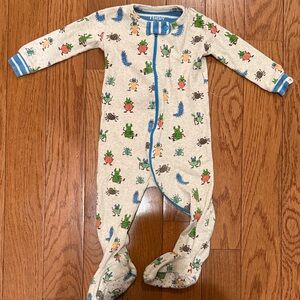Hatley Cream and Blue Bug Print Footie